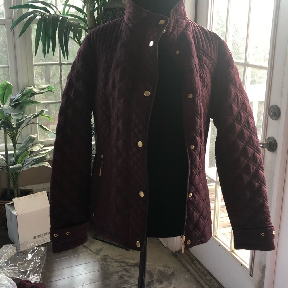 Weatherproof Women's Quilted Puffer Jacket - Rich Maroon